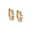 Diamond Multi Shape Huggie Earring 14K sold by Adina Eden's