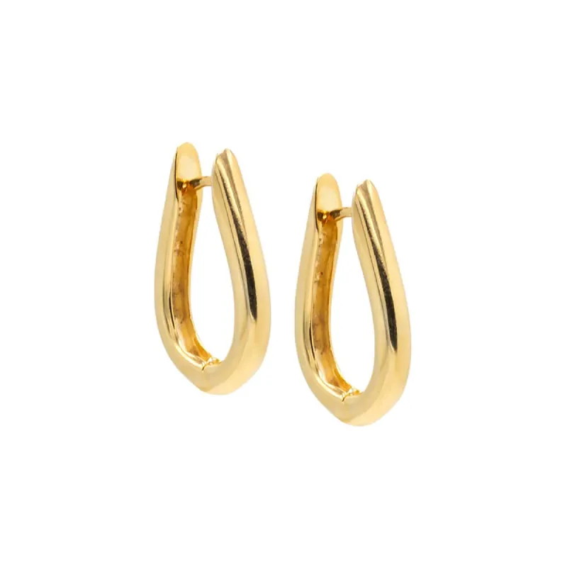 Solid Unique Shape Huggie Earring sold by Adina Eden's