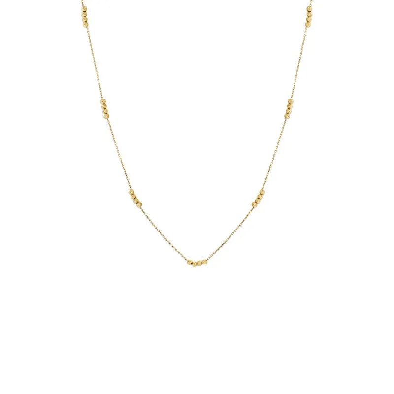 Multi Cluster Beaded Chain Necklace 14K sold by Adina Eden's