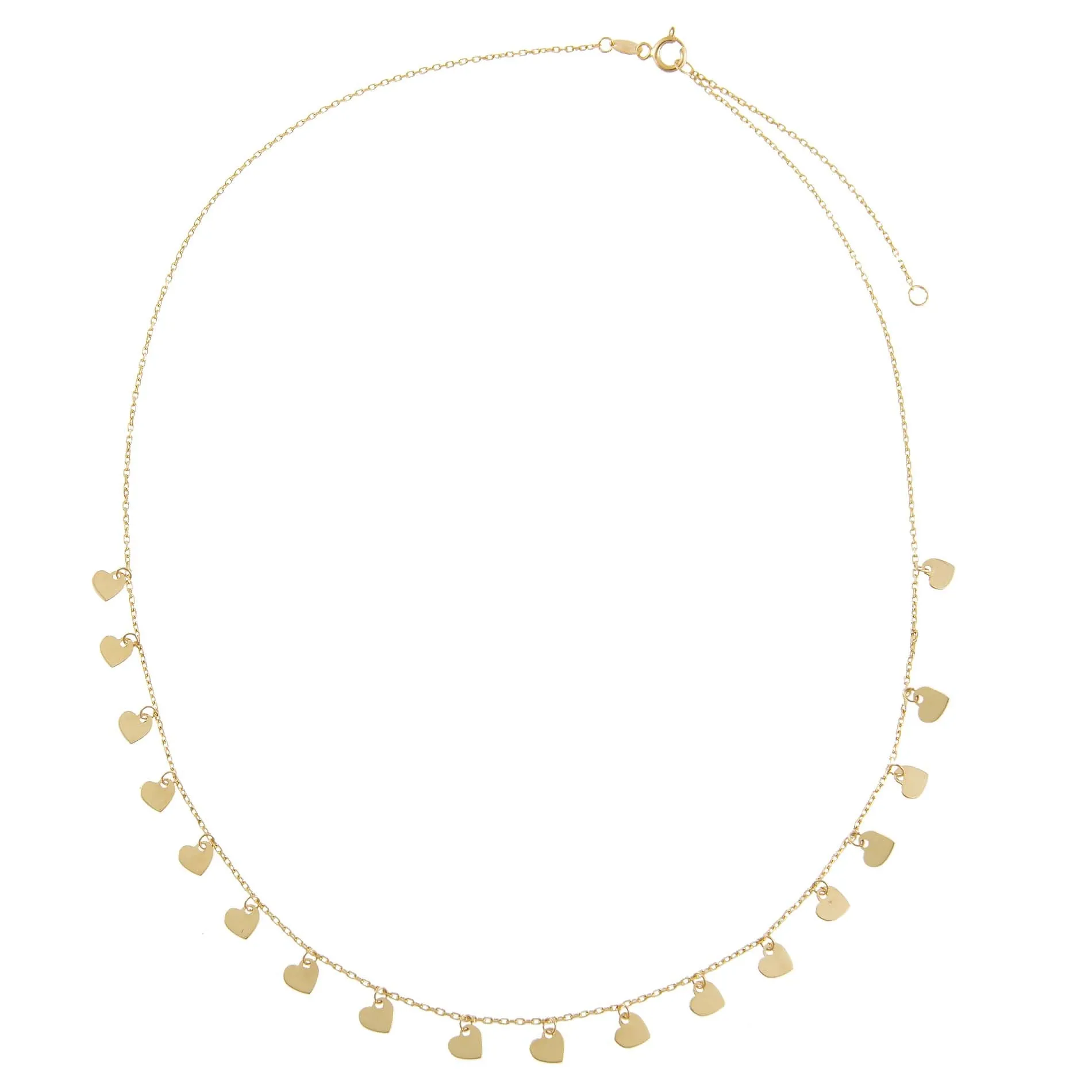 Multi Dangling Heart Necklace 14K sold by Adina Eden's product image thumbnail 3