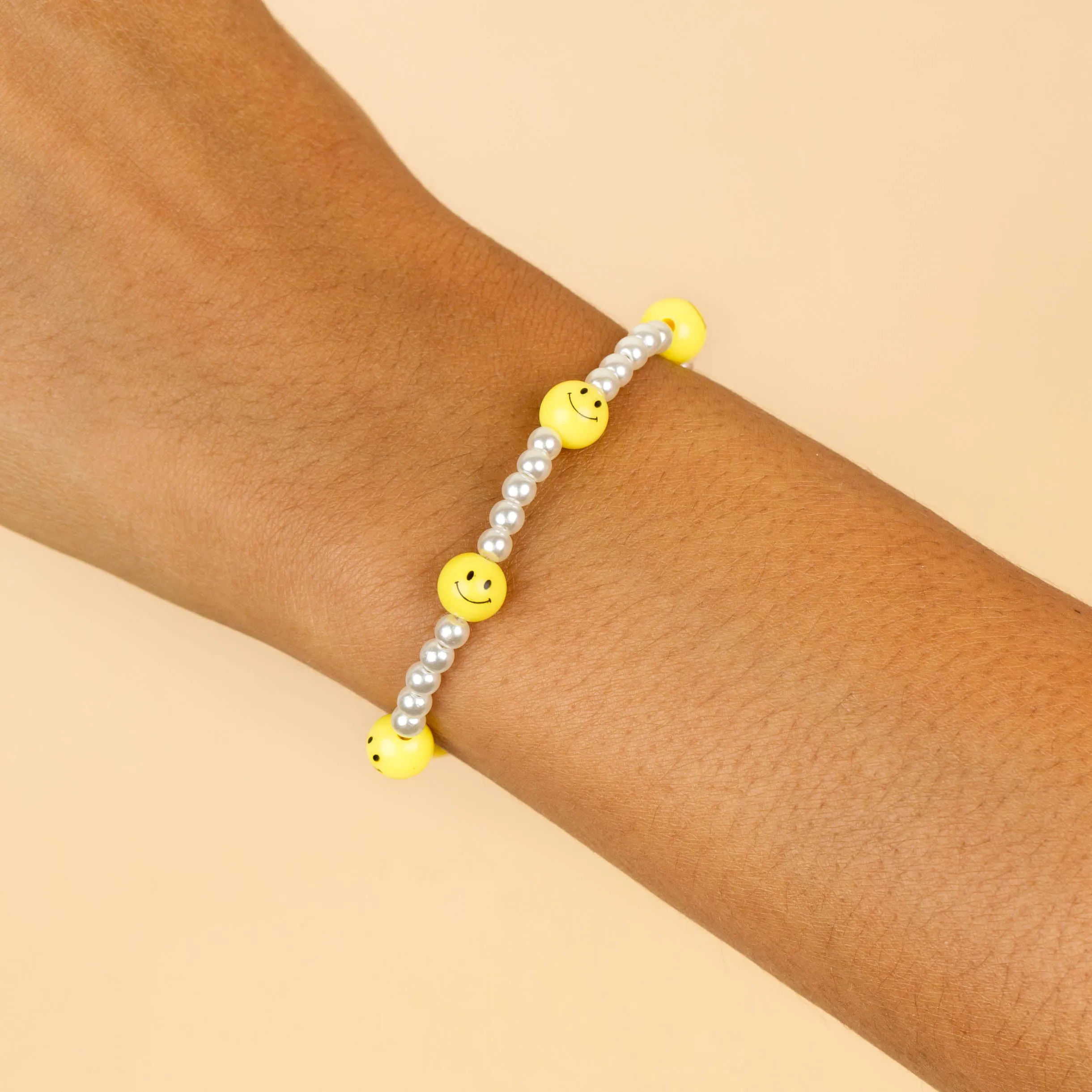Pearl Smiley Face Bracelet sold by Adina Eden's product image thumbnail 2