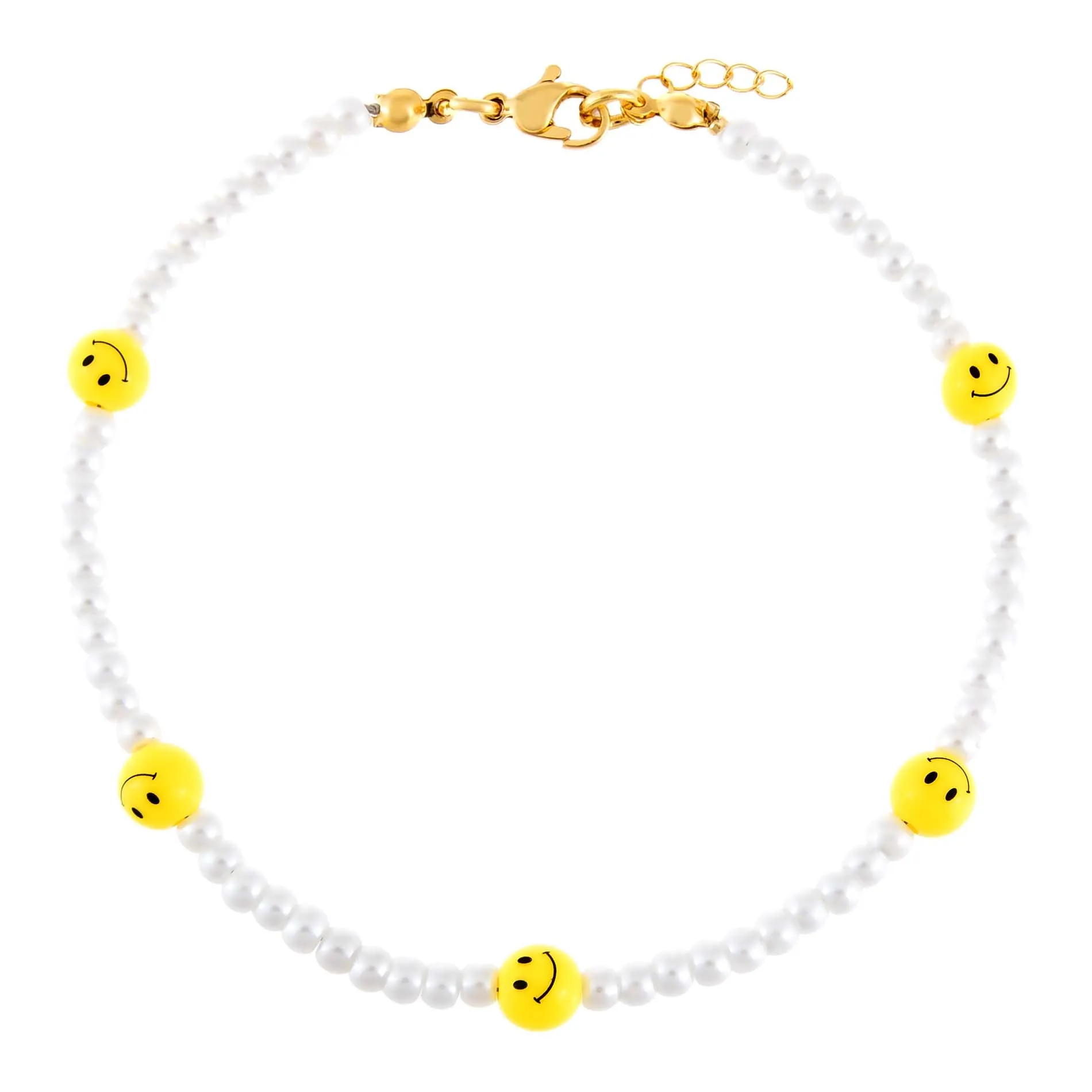 Pearl Smiley Face Bracelet sold by Adina Eden's
