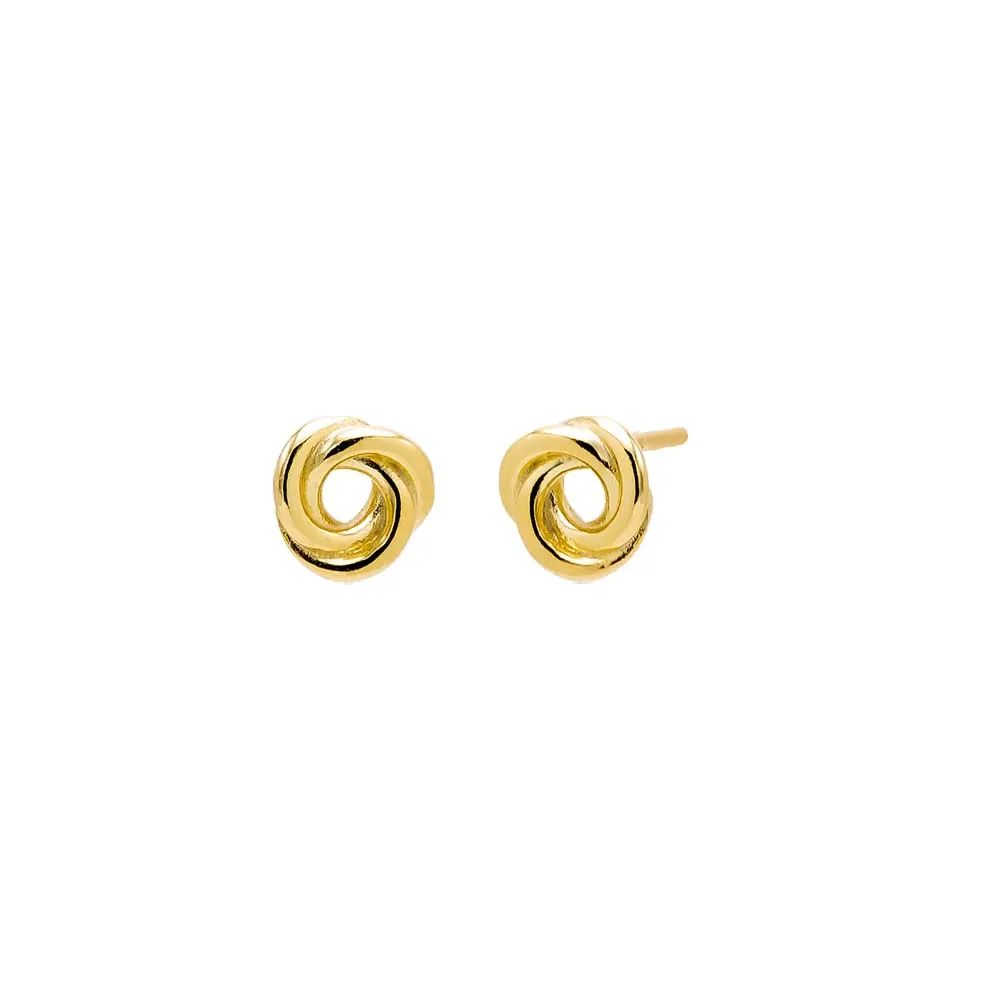 Solid Intertwined Circle Stud Earring sold by Adina Eden's