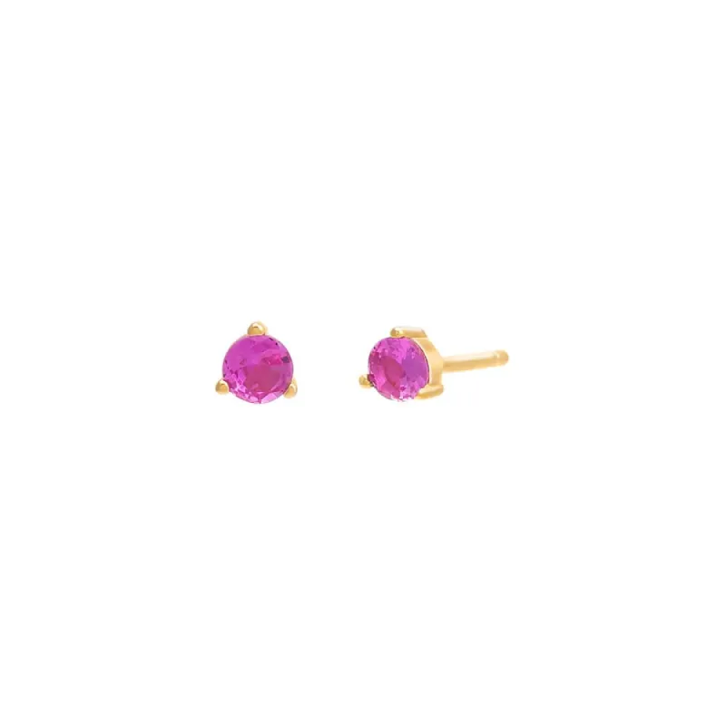 CZ Colored Gemstone Stud Earring sold by Adina Eden's