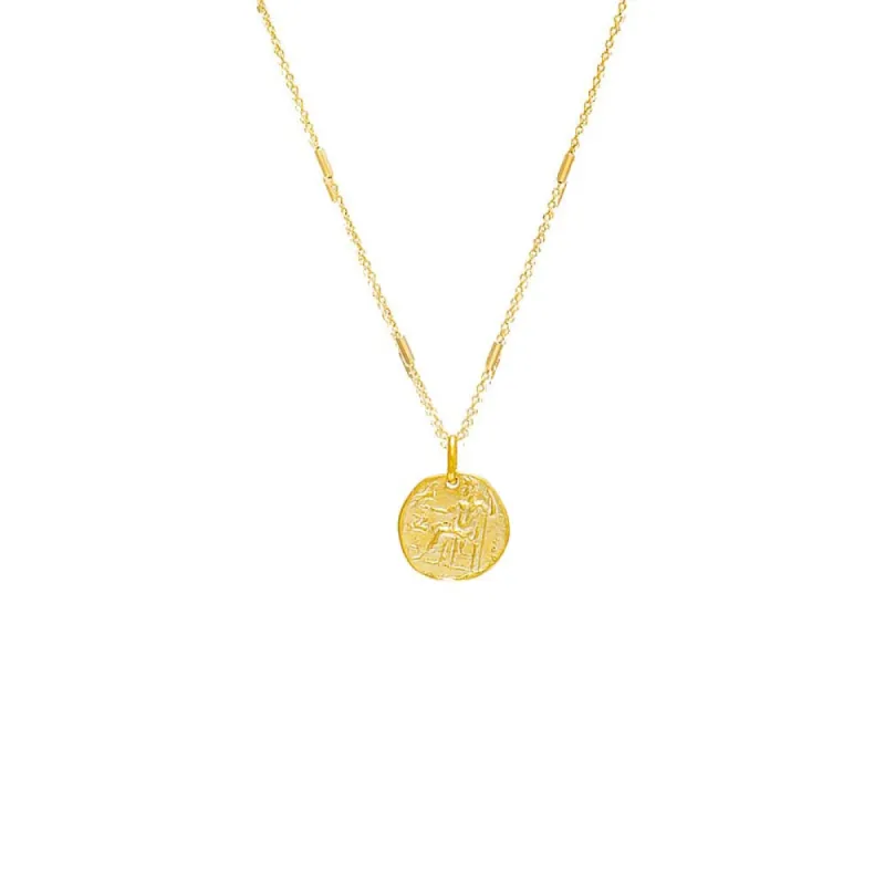 Warrior Coin Charm Necklace sold by Adina Eden's