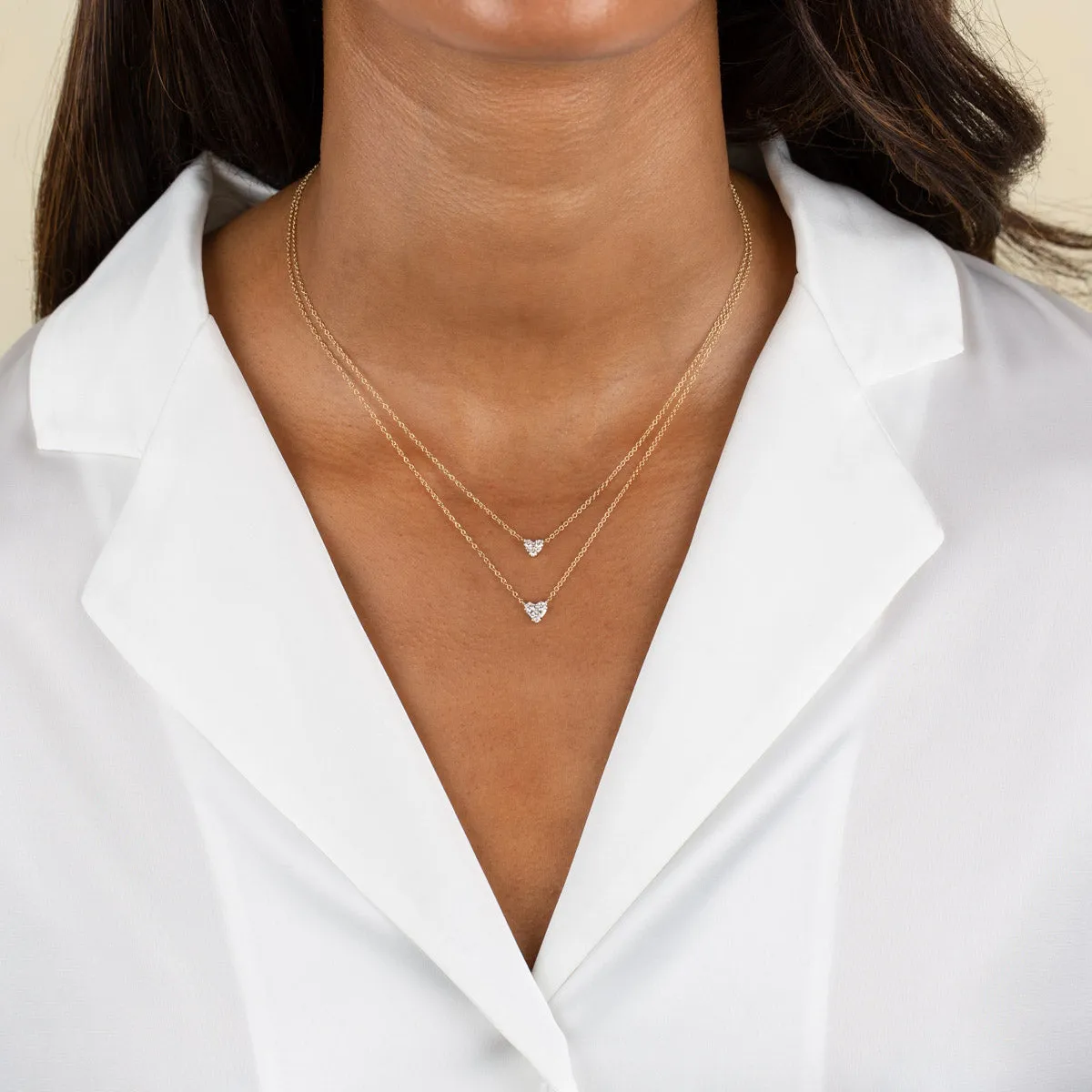 Diamond Heart Cluster Necklace 14K sold by Adina Eden's product image thumbnail 2