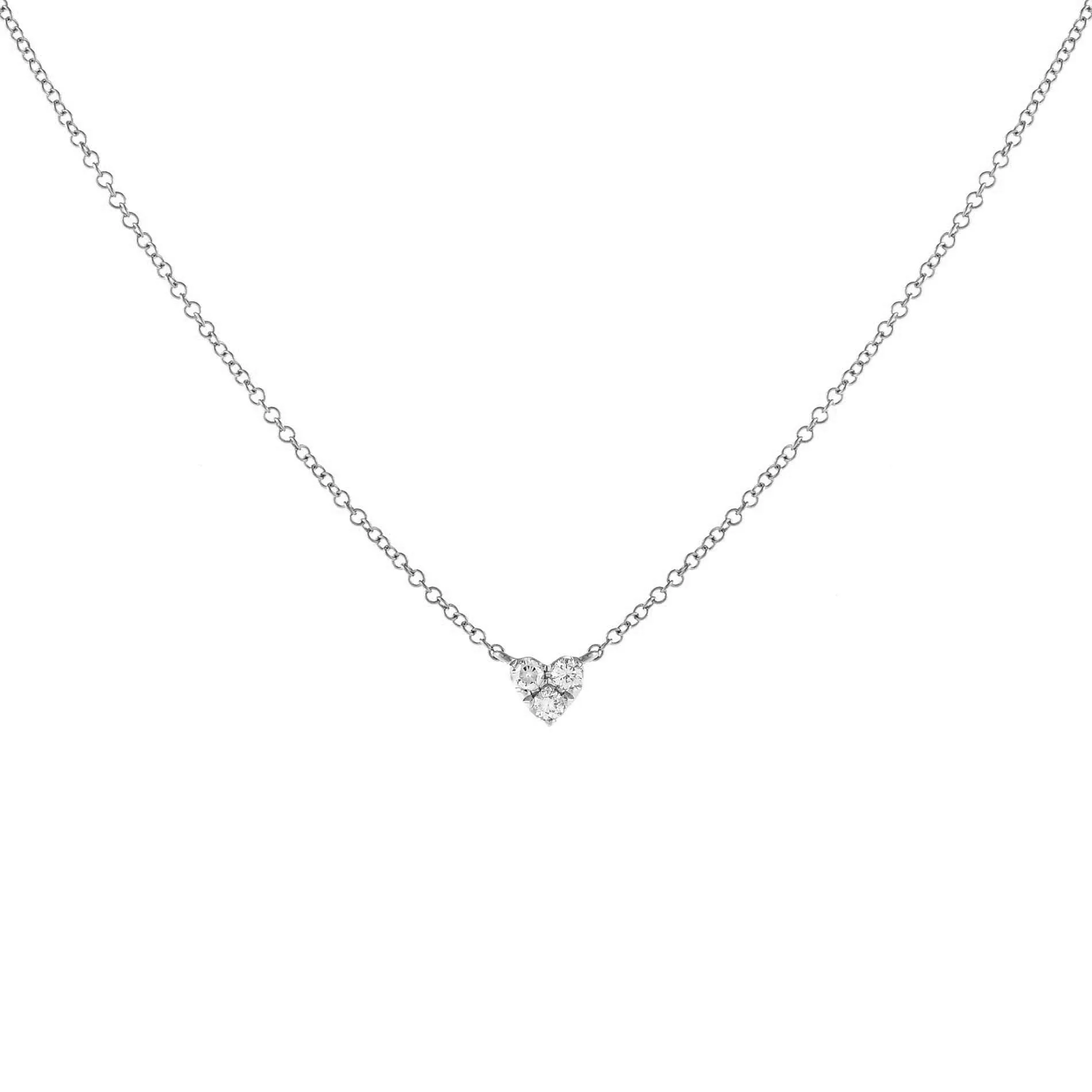 Diamond Heart Cluster Necklace 14K sold by Adina Eden's product image thumbnail 4