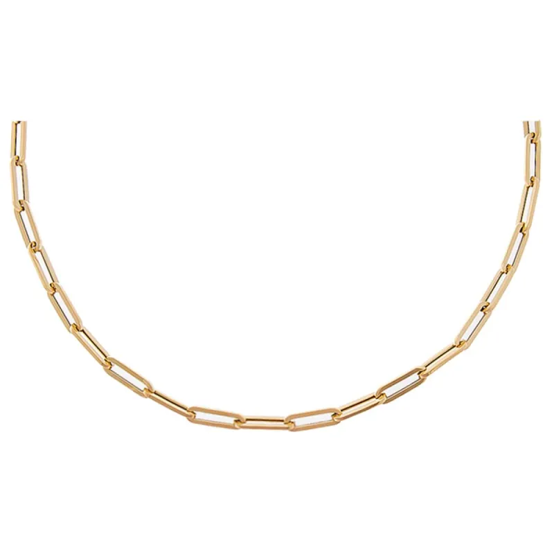 Paperclip Chain Necklace 14K sold by Adina Eden's