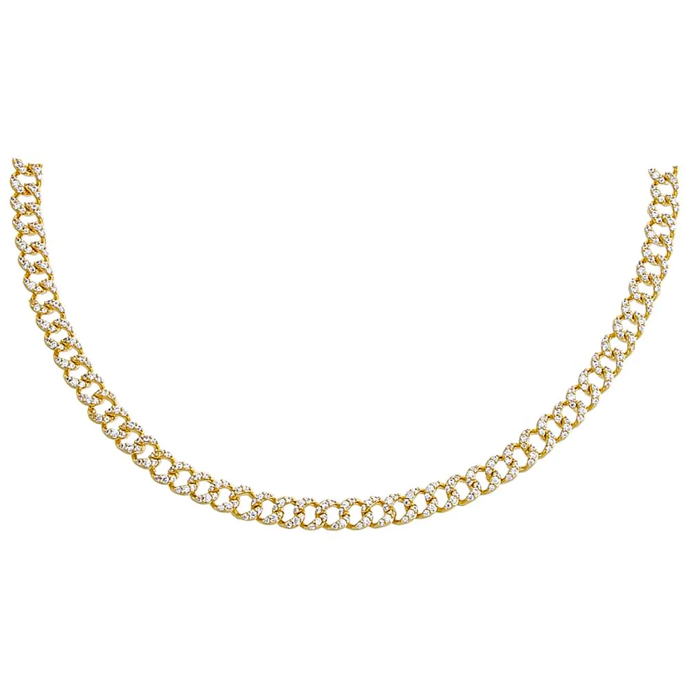 Pave Cuban Link Necklace sold by Adina Eden's product image thumbnail 2
