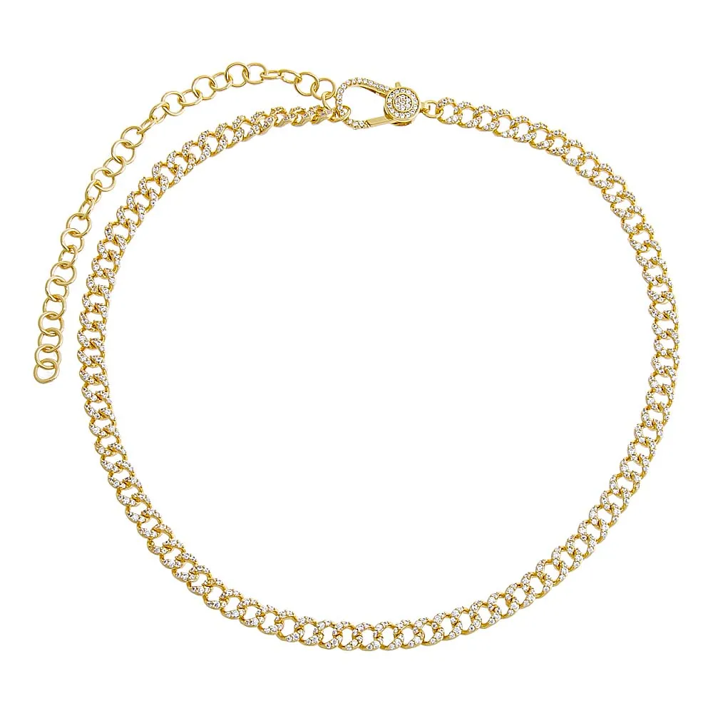 Pave Cuban Link Necklace sold by Adina Eden's