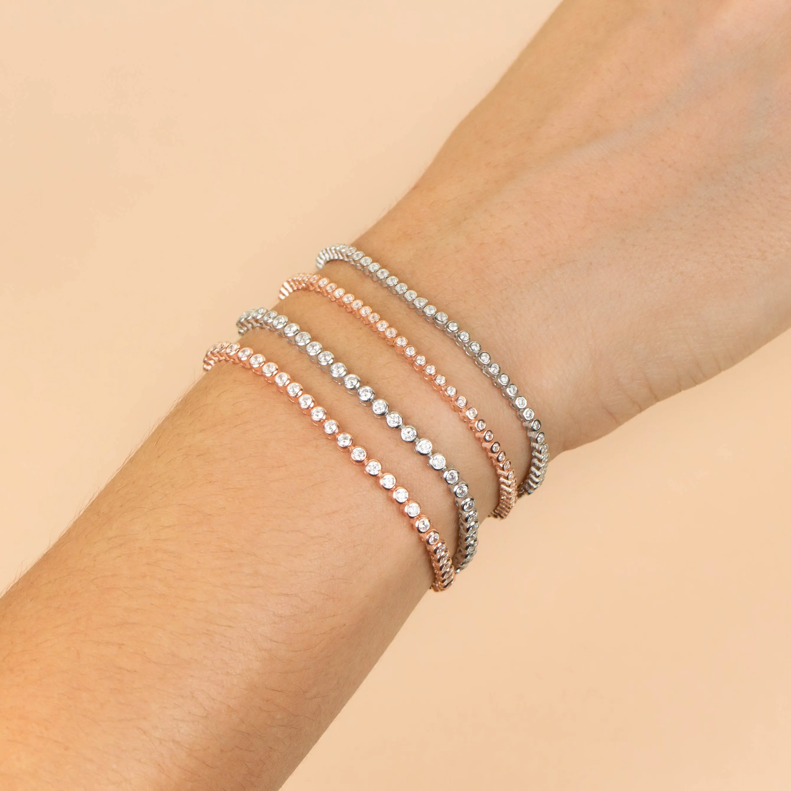 CZ Bezel Bracelet sold by Adina Eden's product image thumbnail 2