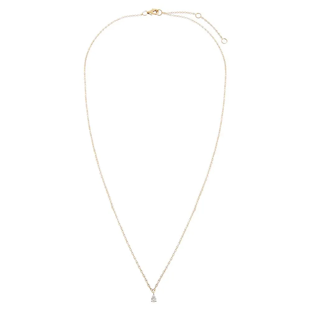 Diamond Pear Dangling Necklace 14K sold by Adina Eden's product image thumbnail 4