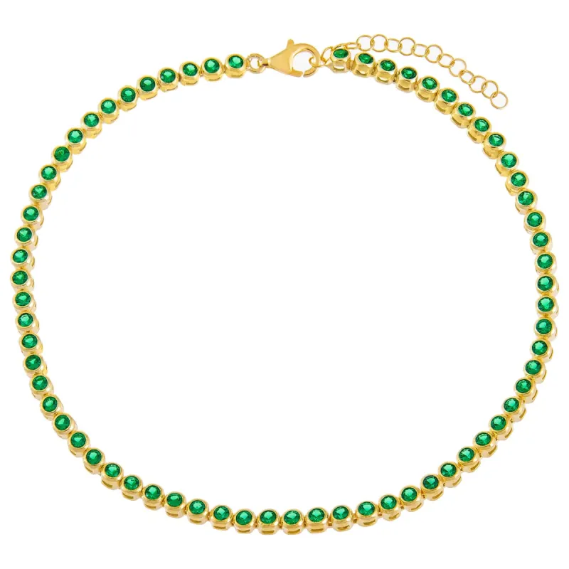 CZ Bezel Anklet sold by Adina Eden's
