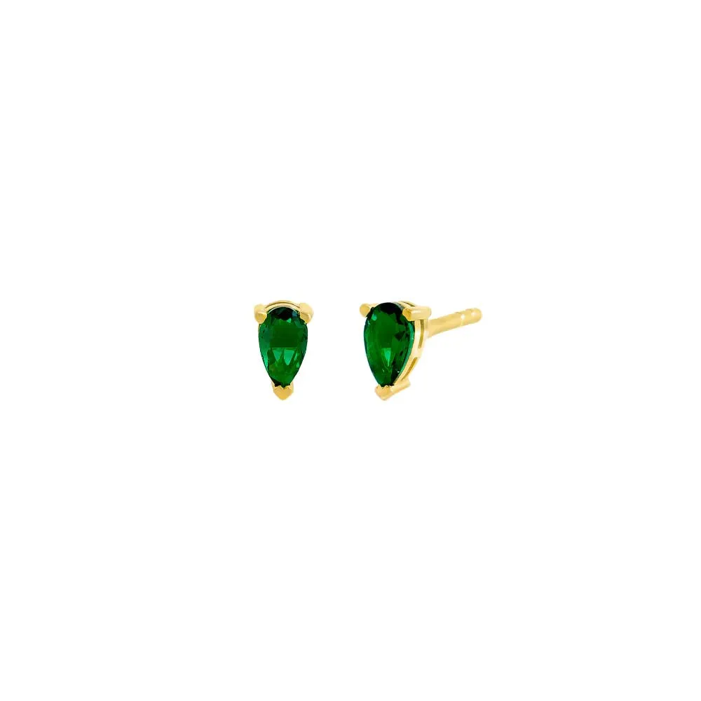 Colored Pear Shape Stud Earring sold by Adina Eden's product image thumbnail 3