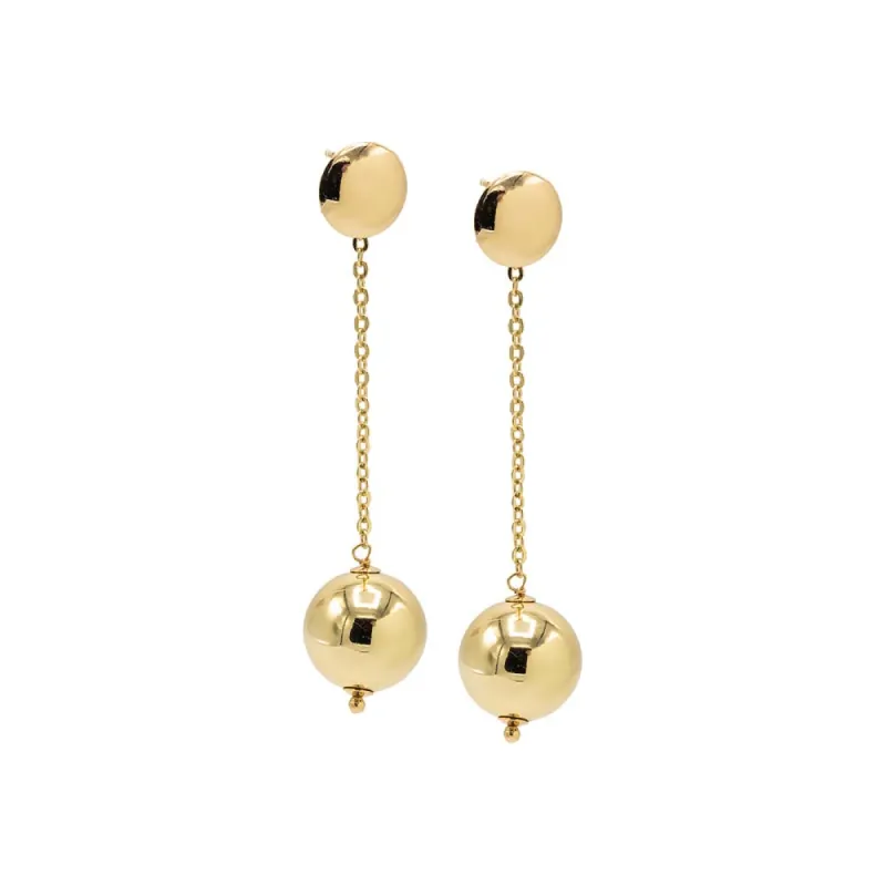 Solid Ball Chain Drop Stud Earring sold by Adina Eden's