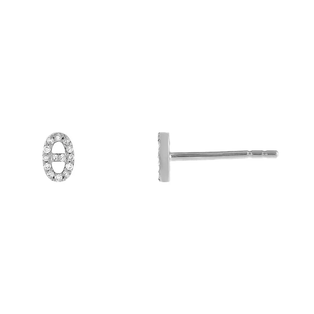 Diamond Mini Mariner Stud Earring 14K sold by Adina Eden's product image thumbnail 4