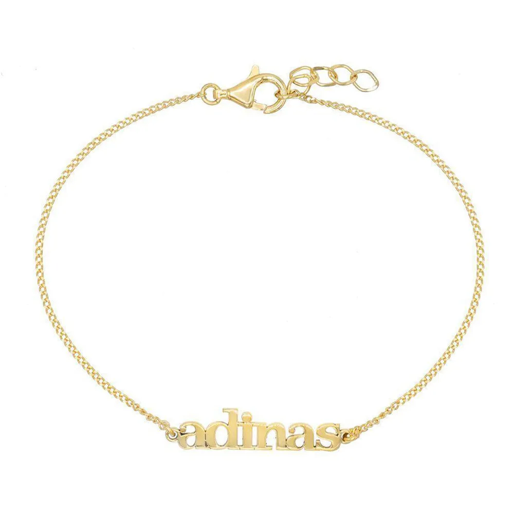 Mini Lowercase Nameplate Bracelet sold by Adina Eden's
