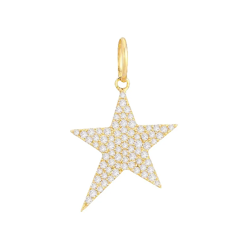 Diamond Star Charm 14K sold by Adina Eden's
