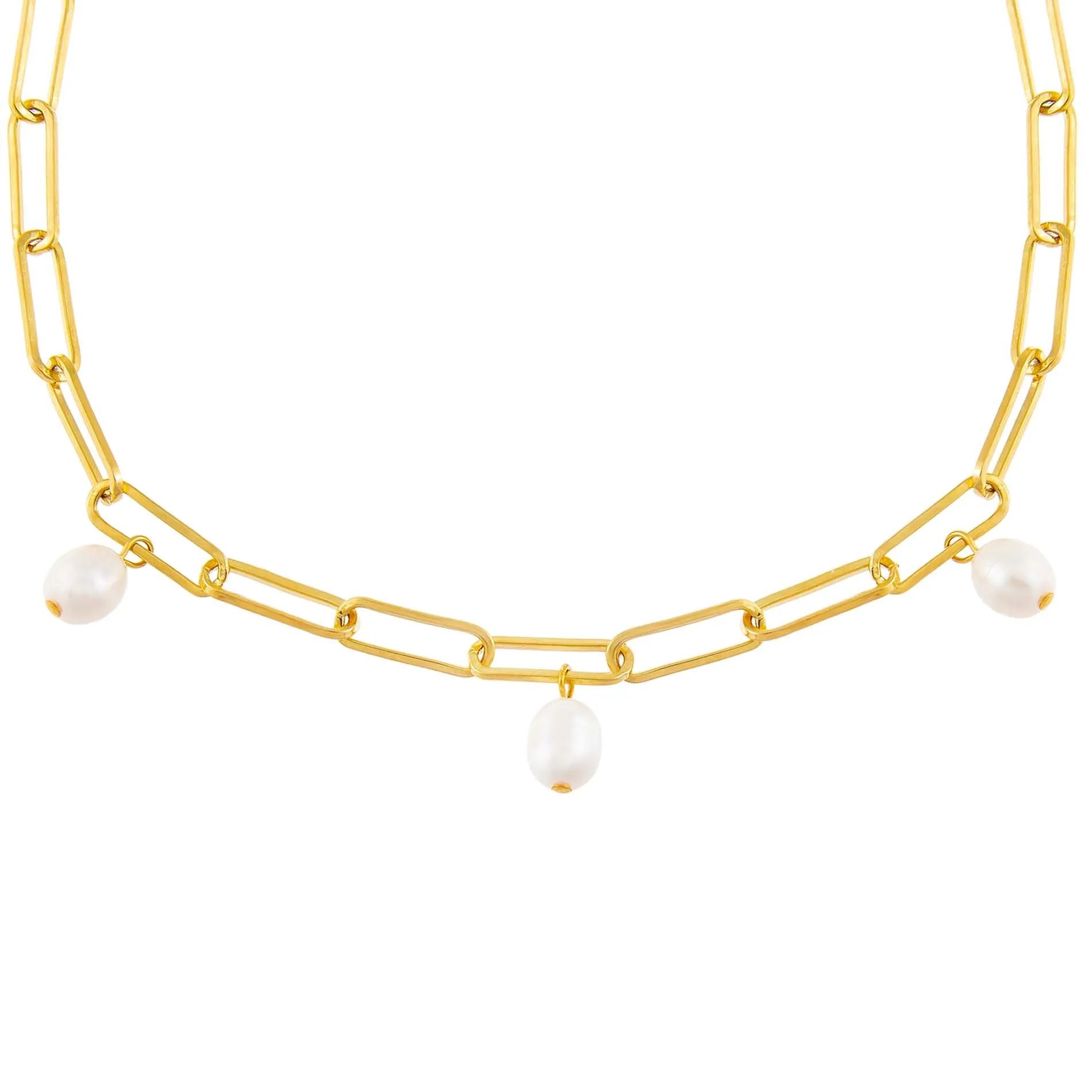 Pearl Link Choker sold by Adina Eden's