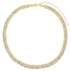Two Tone Pavé Chain Link Choker sold by Adina Eden's