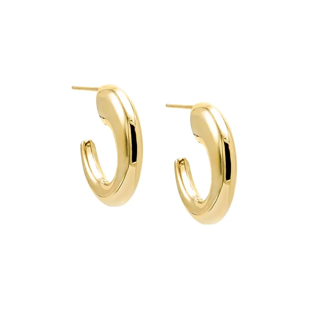 Solid Graduated Open Hoop Earring 14K sold by Adina Eden's