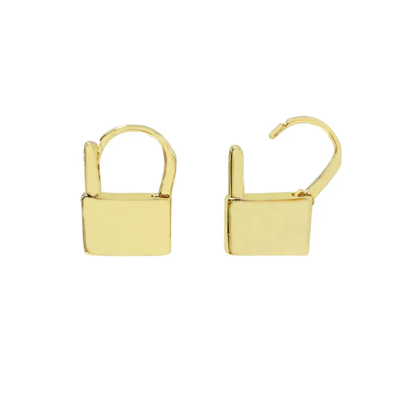 Lock Huggie Earring sold by Adina Eden's