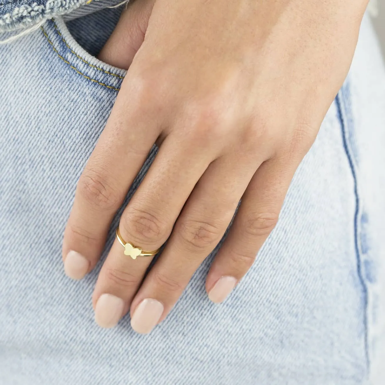 Solid Butterfly Ring sold by Adina Eden's product image thumbnail 2