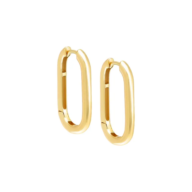 Solid Large Link Hoop Earring sold by Adina Eden's