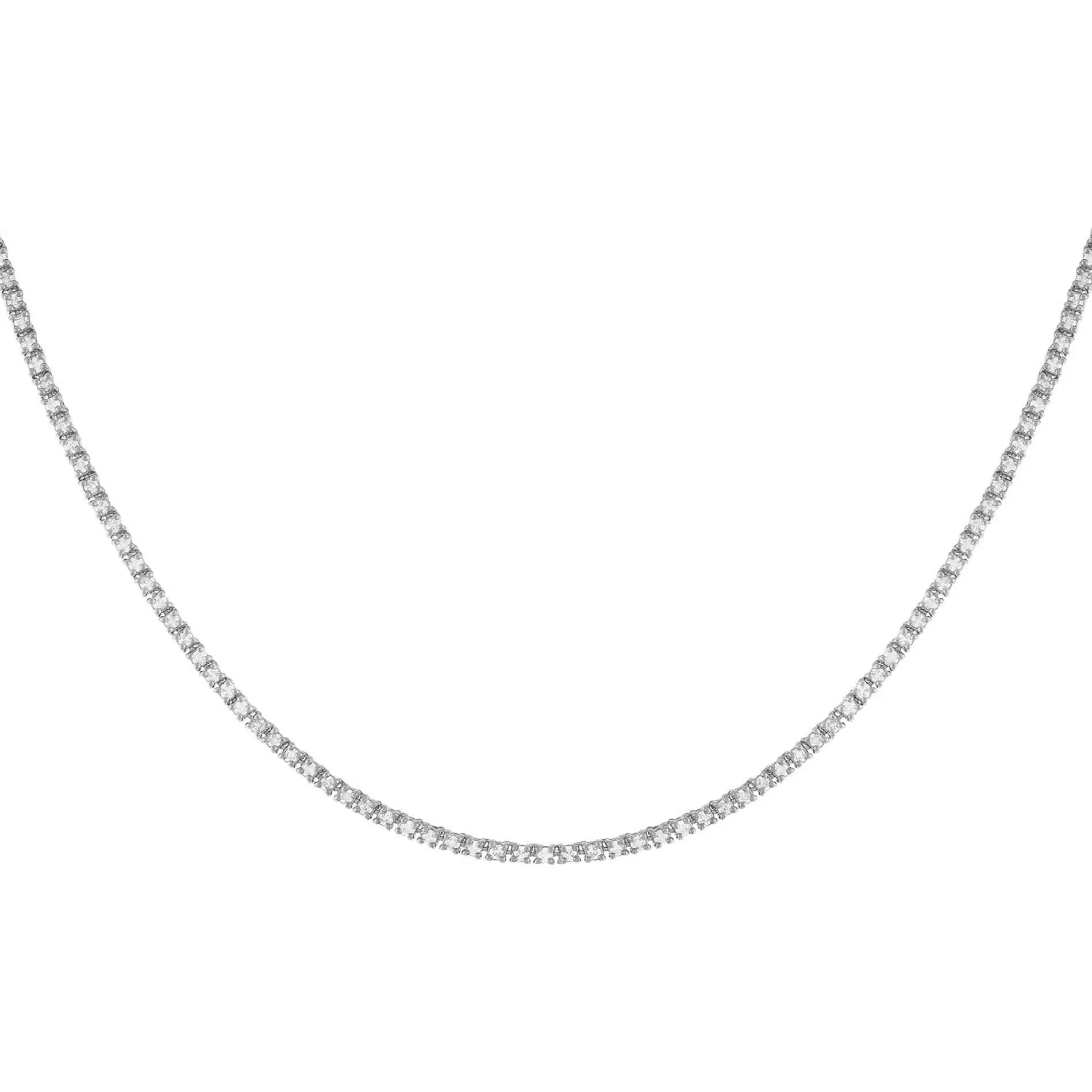 Dainty Diamond Tennis Necklace 14K sold by Adina Eden's product image thumbnail 5