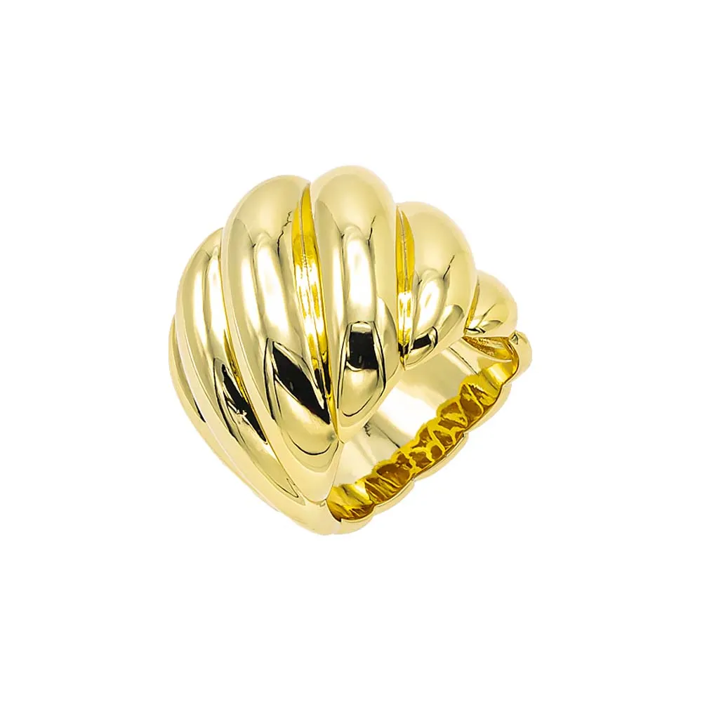 Solid Wide Ridged Band Ring sold by Adina Eden's