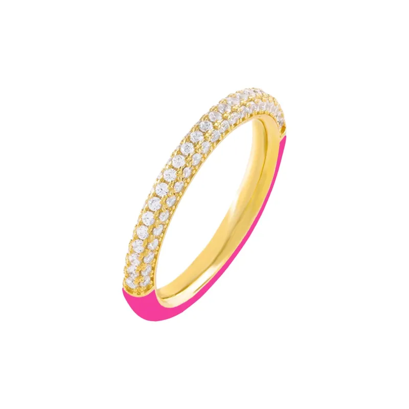 Pavé Bright Enamel Band sold by Adina Eden's