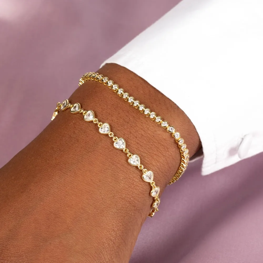 Bezel Heart Bracelet sold by Adina Eden's product image thumbnail 2