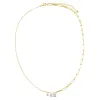 CZ Charms Rolo X Link Chain Necklace sold by Adina Eden's