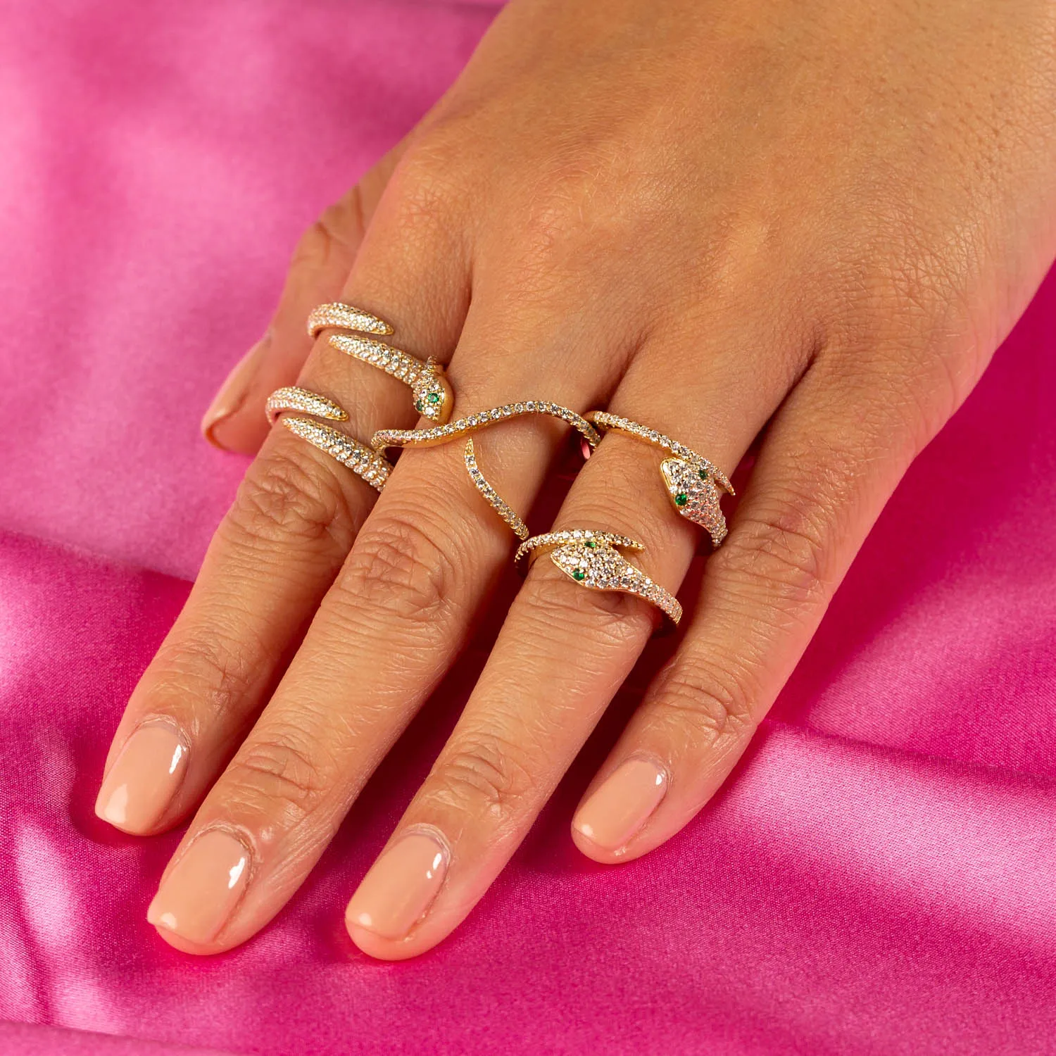 Pavé Snake Swirl Ring sold by Adina Eden's product image thumbnail 2