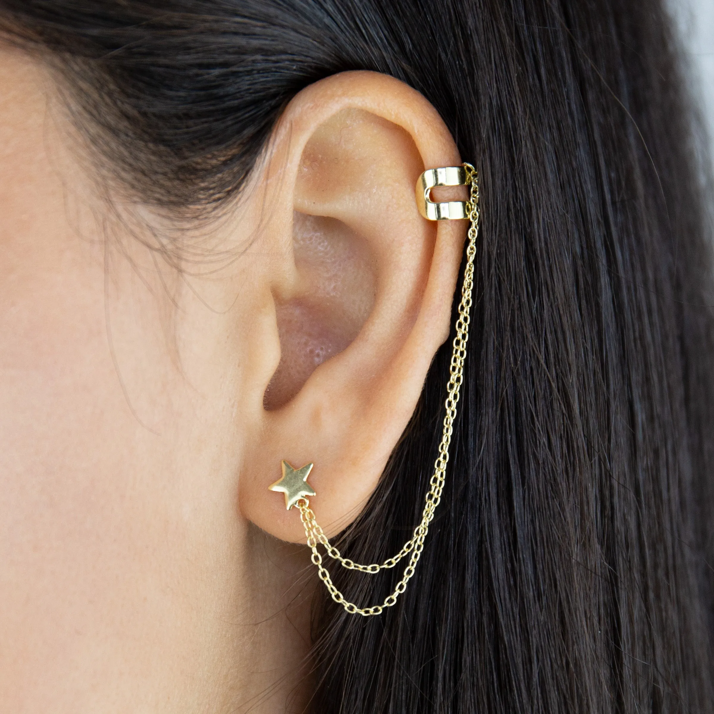 Star Chain Ear Cuff sold by Adina Eden's product image thumbnail 2
