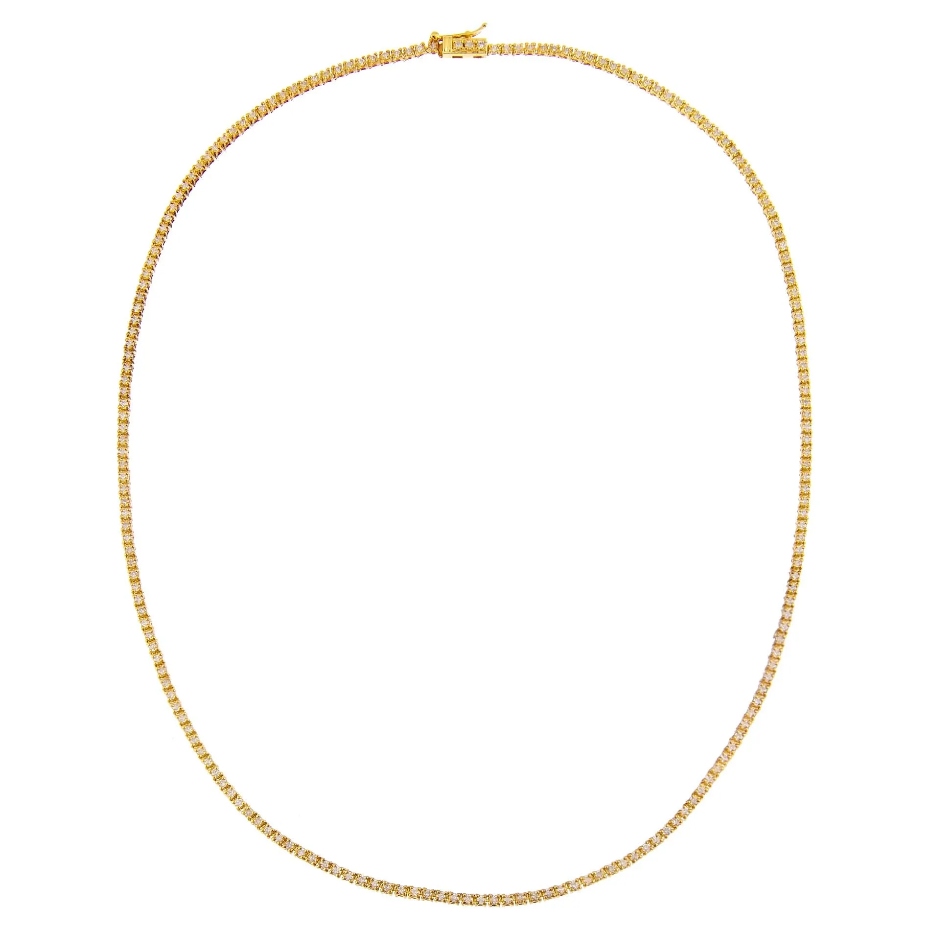 Diamond Thin Dainty Tennis Necklace 14K sold by Adina Eden's product image thumbnail 3