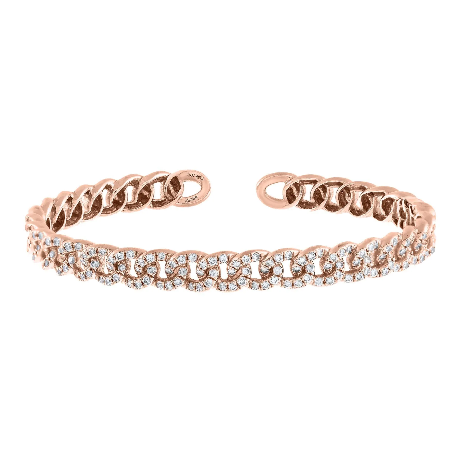 Diamond Chain Link Bangle 14K sold by Adina Eden's product image thumbnail 3