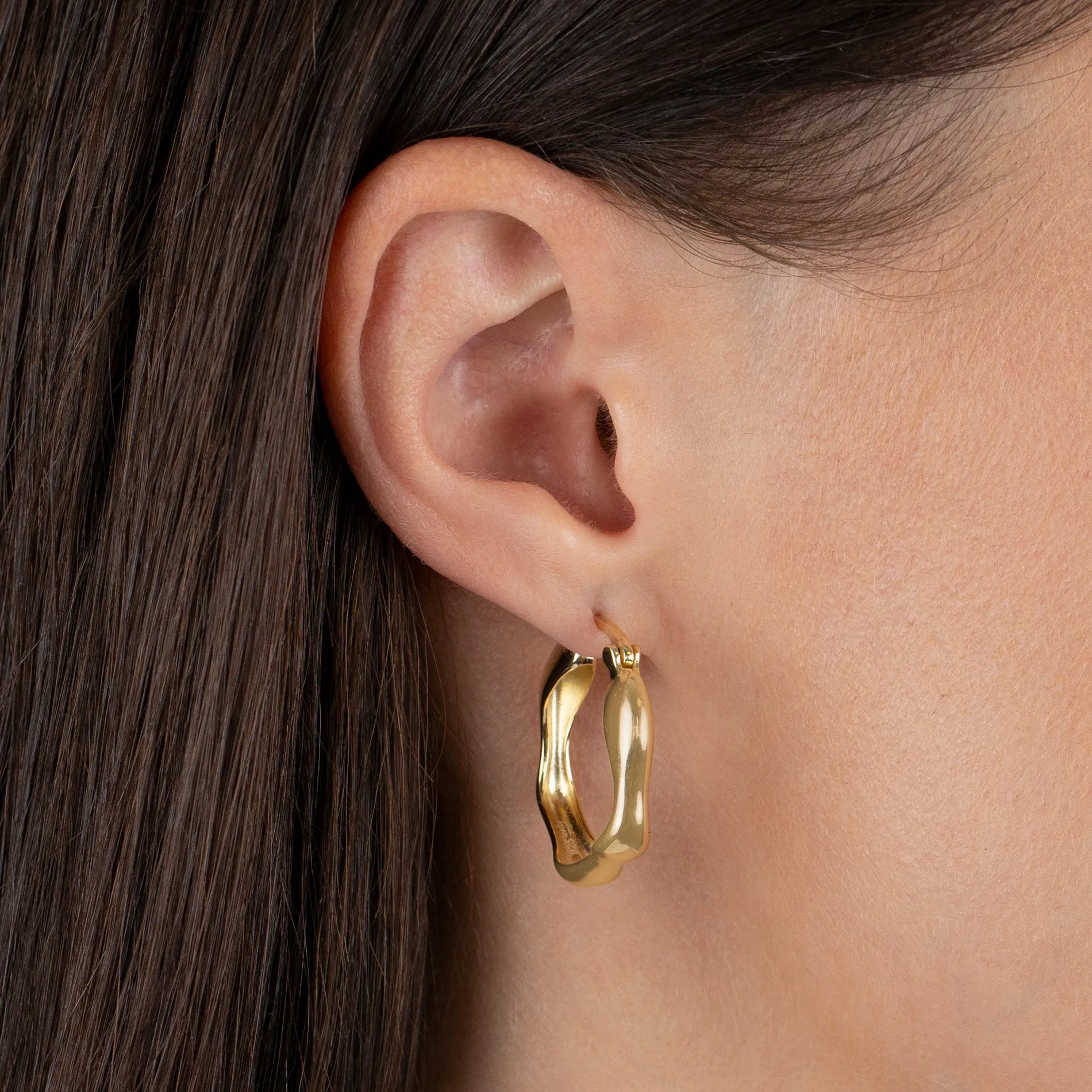 Bamboo Hoop Earring sold by Adina Eden's product image thumbnail 2