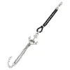 Onyx Steel X Bead Anchor Bracelet sold by Adina Eden's