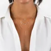 Floating Multi Shape Diamond Necklace 14K sold by Adina Eden's