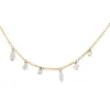 Floating Multi Shape Diamond Necklace 14K sold by Adina Eden's