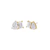 Lab Grown Diamond Emerald X Pear Stud Earring 14K sold by Adina Eden's