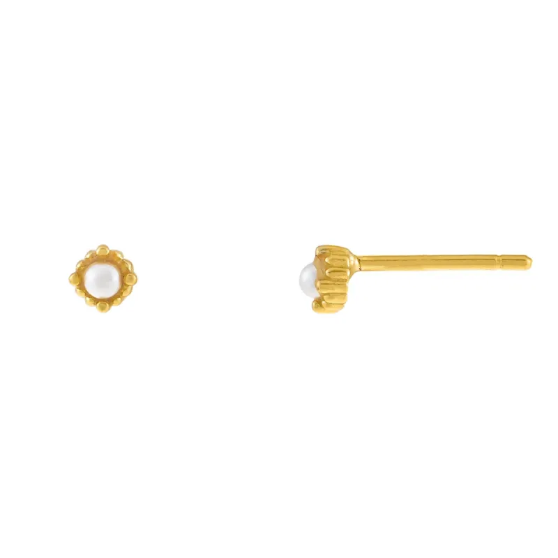 Mini Pearl Stud Earring sold by Adina Eden's