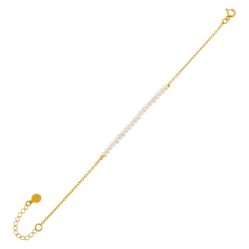 Freshwater Pearl Chain Bracelet sold by Adina Eden's