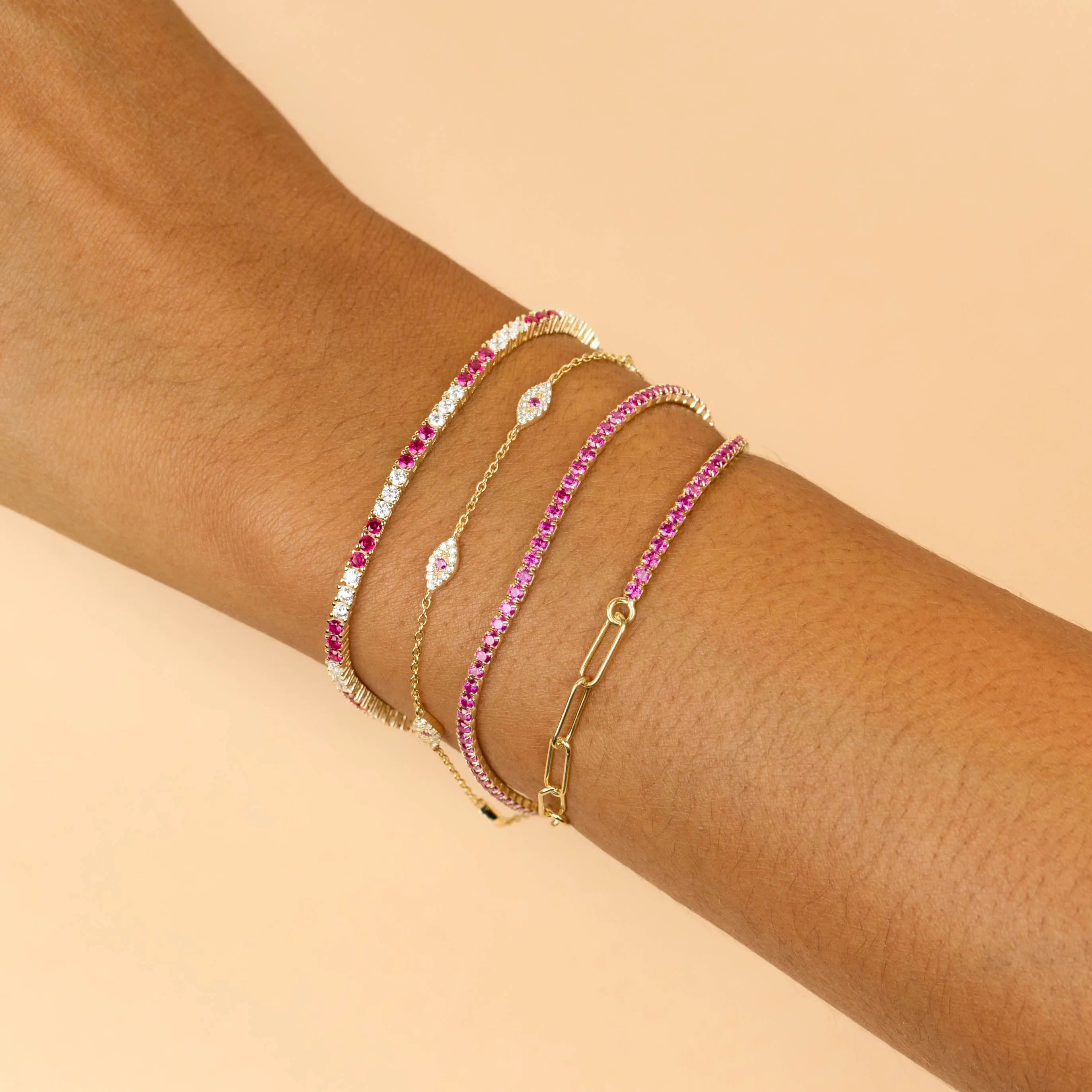 Tennis X Link Bracelet sold by Adina Eden's product image thumbnail 4