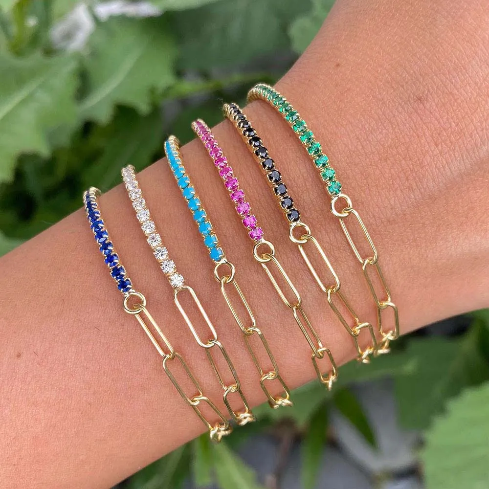 Tennis X Link Bracelet sold by Adina Eden's product image thumbnail 5