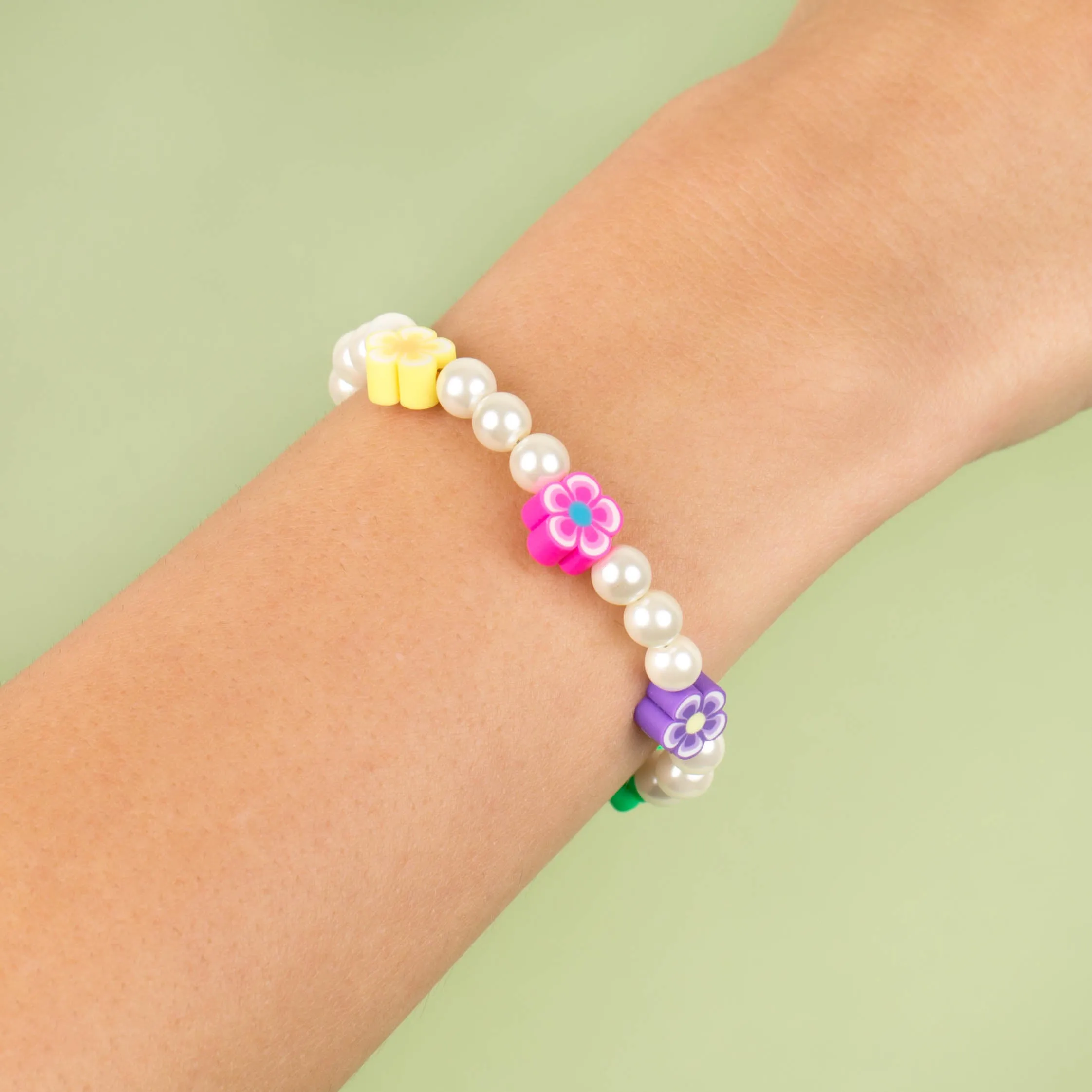 Neon Color Flower Pearl Bracelet sold by Adina Eden's product image thumbnail 2