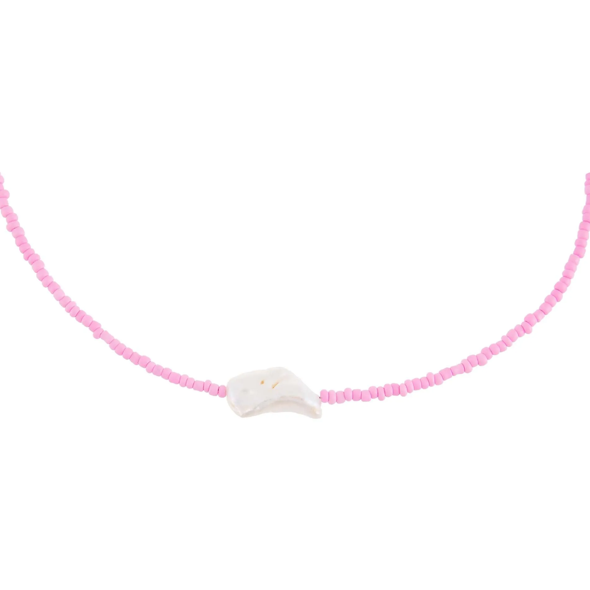 Pink Baroque Pearl Beaded Choker sold by Adina Eden's