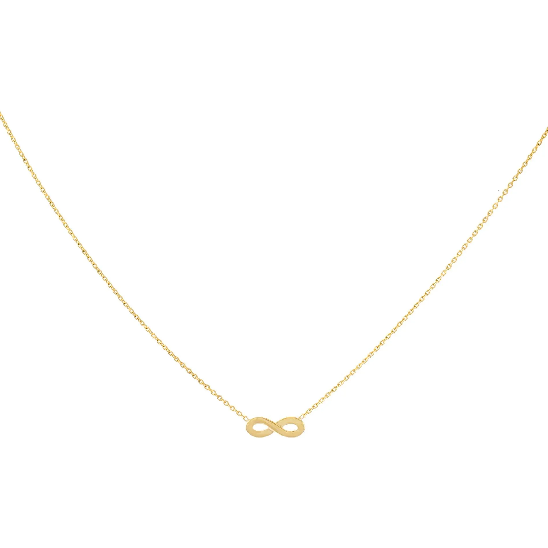 Mini Infinity Necklace 14K sold by Adina Eden's