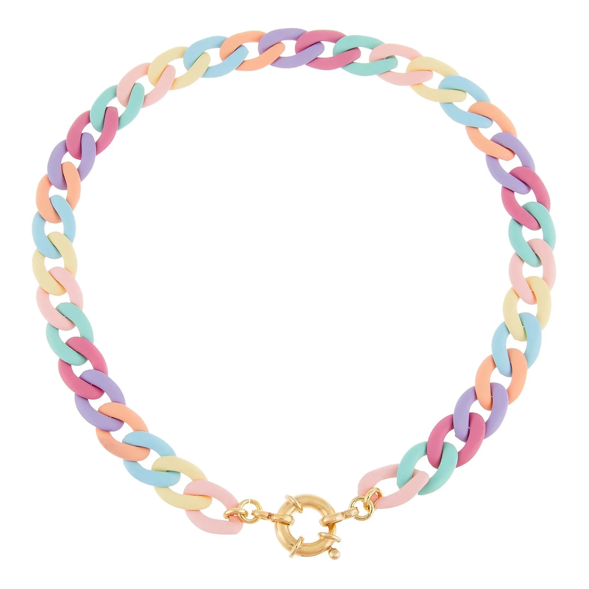 Pastel Colored Chain Link Toggle Choker sold by Adina Eden's product image thumbnail 3